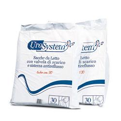 SACCA DI DRENAGGIO DA LETTO PER INCONTINENZA UROSYSTEM TUBO 130 CM CON SCARICO 30 PEZZI - Gruppofarmastore.it