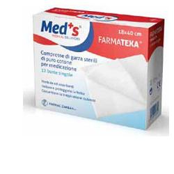 GARZA COMPRESSA MEDS FARMATEXA 12/8 18X40CM 12 PEZZI - Gruppofarmastore.it