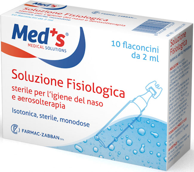 MEDS SOLUZIONE FISIOLOGICA STERILE ASTX10 FL 2ML - Gruppofarmastore.it
