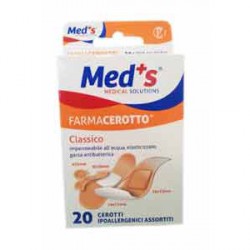CEROTTO MEDS STRIPS POLIURETANO IPOALLERGENICO CLASSICO ASSORTITI 20 PEZZI - Gruppofarmastore.it