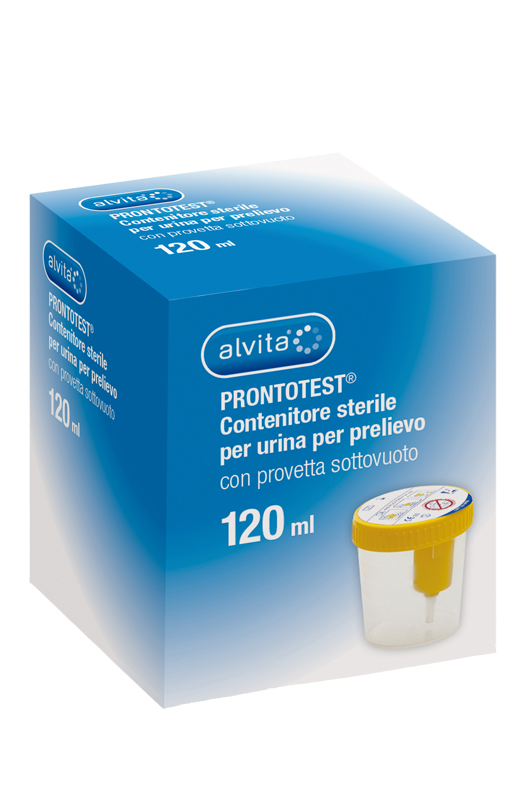 CONTENITORE URINE ALVITA PRONTOTEST PRELIEVO SOTTOVUOTO 120 ML 1 PEZZO - Gruppofarmastore.it