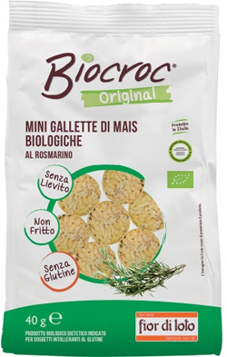 BIOCROC MINI GALLETTE DI MAIS ROSMARINO BIO 40 G - Gruppofarmastore.it