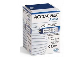 STRISCE MISURAZIONE GLICEMIA ACCU-CHEK AVIVA BRK RETAIL 25 PEZZI - Gruppofarmastore.it