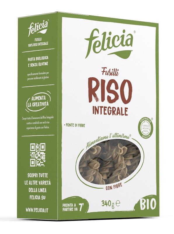 FELICIA BIO RISO INTEGRALE FUSILLI 340 G - Gruppofarmastore.it
