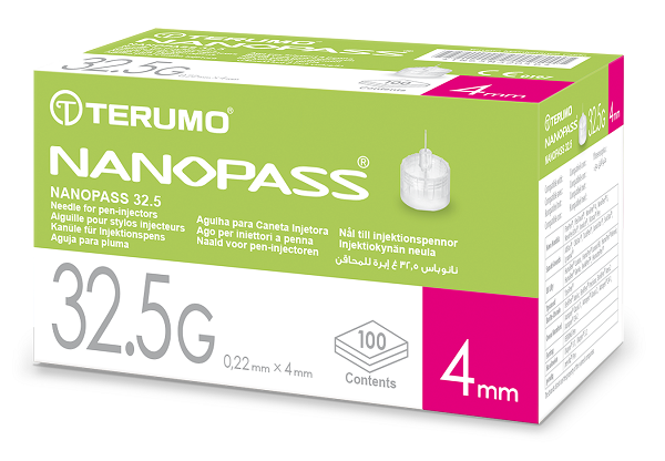 AGO PER PENNA DA INSULINA NANOPASS 32,5 GAUGE LUNGHEZZA 4 MM 100 PEZZI - Gruppofarmastore.it