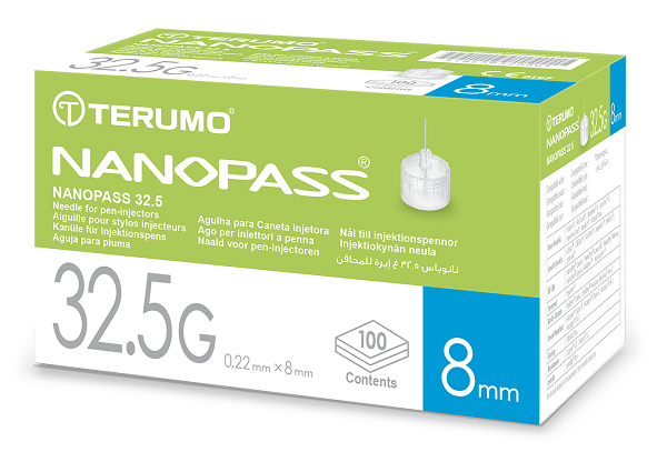 AGO PER PENNA DA INSULINA NANOPASS 32,5 GAUGE LUNGHEZZA 8 MM 100 PEZZI - Gruppofarmastore.it