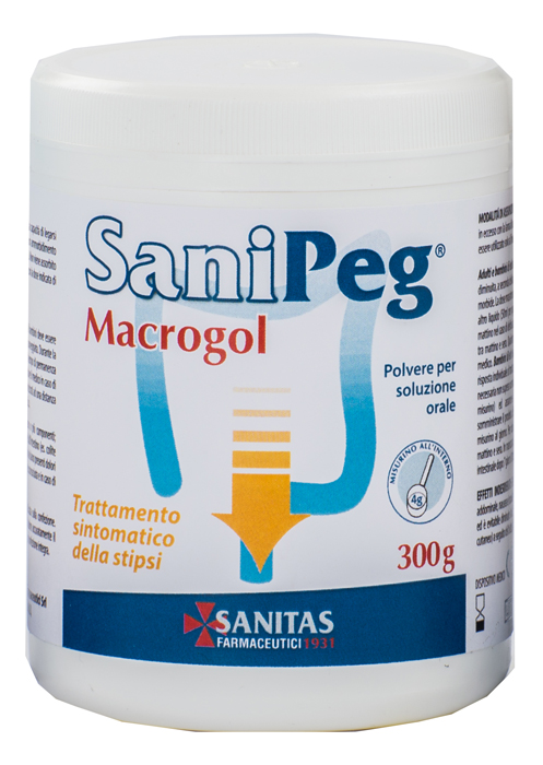 SANIPEG MACROGOL POLVERE PER SOLUZIONE ORALE BARATTOLO 300 G - Gruppofarmastore.it