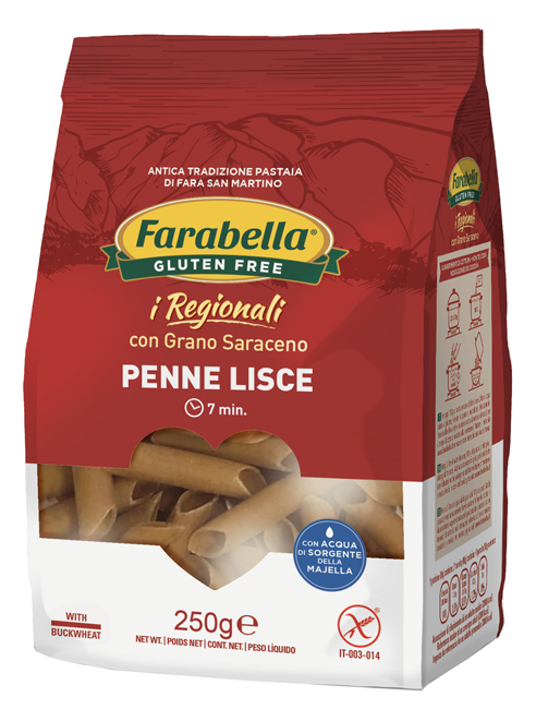 FARABELLA PENNE LISCE GRANO SARACENO 250 G - Gruppofarmastore.it