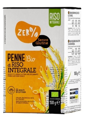 ZERO% GLUTINE PENNE DI RISO INTEGRALE SENZA GLUTINE BIO 500 G - Gruppofarmastore.it