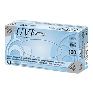 GUANTO IN CLORURO DI POLIVINILE SUPERFICIE LISCIA PRIVO DI TALCO 100 PEZZI ARTICOLO UVIPW 8 - Gruppofarmastore.it