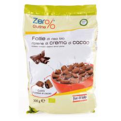ZERO% GLUTINE FOLLIE RISO CIOCCIOLATO FONDENTE BIO 300 G - Gruppofarmastore.it