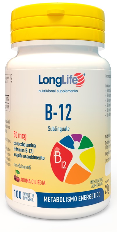 LONGLIFE B12 50MCG SUBLINGUALE 100 TAVOLETTE - Gruppofarmastore.it