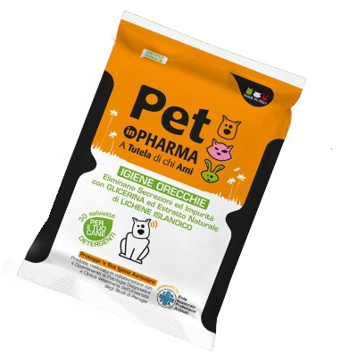 PET IN PHARMA SALVIETTINE ORECCHIE CANE 30 PEZZI - Gruppofarmastore.it