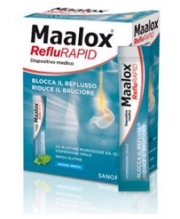 SOSPENSIONE ORALE MAALOX REFLURAPID 20 BUSTINE MONODOSE DA 10 ML - Gruppofarmastore.it