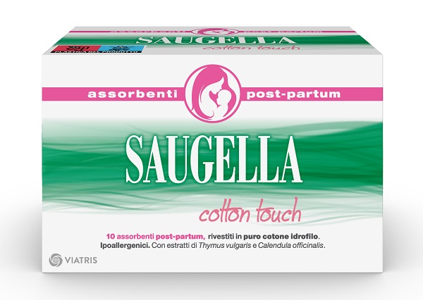 SAUGELLA COTTON TOUCH ASSORBENTI POSTPARTUM 10 PEZZI - Gruppofarmastore.it