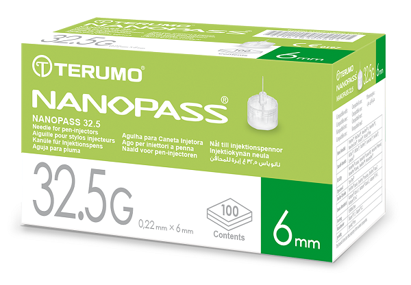 AGO PER PENNA DA INSULINA NANOPASS 32,5 GAUGE LUNGHEZZA 6 MM 100 PEZZI - Gruppofarmastore.it