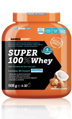 SUPER100% WHEY COCONUT/ALMOND 908 G - Gruppofarmastore.it
