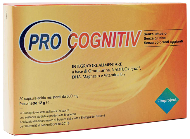 PROCOGNITIV 20 CAPSULE ACIDO RESISTENTI VEGETALI DA 600 MG - Gruppofarmastore.it