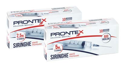 SIRINGA PRONTEX 2,5 ML AGO IND 10 PEZZI - Gruppofarmastore.it