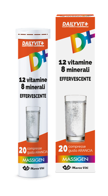 DAILYVIT+ 12 VITAMINE 8 MINERALI EFFERVESCENTE 20 COMPRESSE - Gruppofarmastore.it
