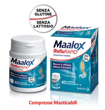 MAALOX REFLURAPID 40 COMPRESSE MASTICABILI - Gruppofarmastore.it