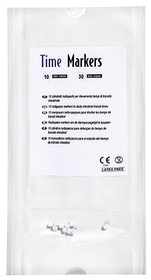 MARCATORE RADIOPACO IN GRANULI A BASE DI POLIPROPILENE FOOD GRADE E BARIO SOLFATO FU TIME-MARKERS PER RILEVAMENTO TEMPO DI TRANSITO INTESTINALE BUSTA DA 10 CILINDRETTI 20 PEZZI - Gruppofarmastore.it