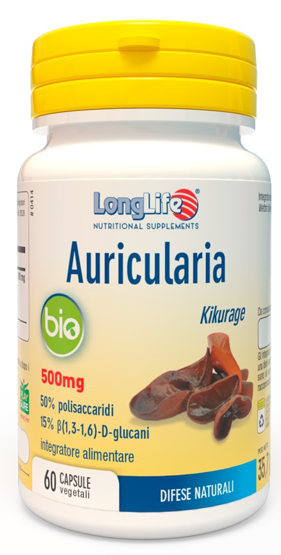 LONGLIFE AURICULARIA BIO 60 CAPSULE - Gruppofarmastore.it
