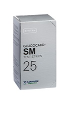 TEST STRIPS PER MISURAZIONE GLICEMIA GLUCOCARD SM 25 PEZZI - Gruppofarmastore.it