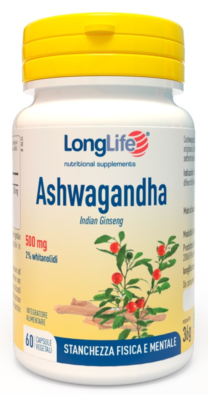 LONGLIFE ASHWAGANDHA 60 CAPSULE 500 MG - Gruppofarmastore.it