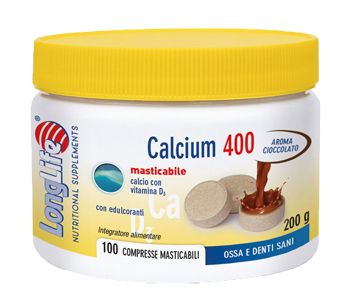 LONGLIFE CALCIUM CACAO 100 COMPRESSE 400 MG - Gruppofarmastore.it