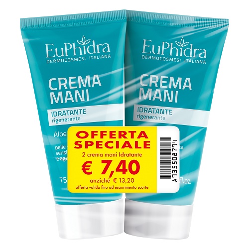 EUPHIDRA ABB CREMA MANI IDRATANTE TERMOFORMATI 2 PEZZI - Gruppofarmastore.it