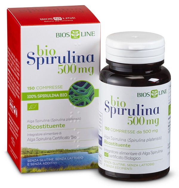 BIOSLINE BIOSPIRULINA 500 NEW 150 COMPRESSE CERT ECOCERT - Gruppofarmastore.it