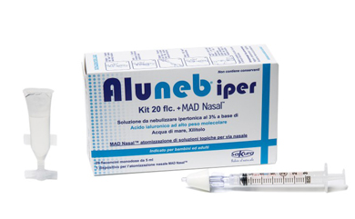 ALUNEB KIT SOLUZIONE IPERTONICA 3% 20 FLACONCINI + MAD NASAL ATOMIZZATORE - Gruppofarmastore.it
