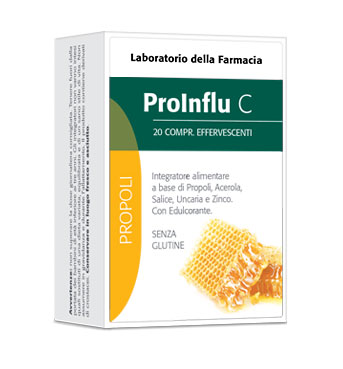 LABORATORIO DELLA FARMACIA PROINFLU C 20 COMPRESSE EFFERVESCENTI LINEA PROPOLI - Gruppofarmastore.it