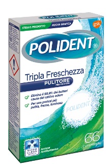POLIDENT TRIPLA FRESCHEZZA 66 COMPRESSE - Gruppofarmastore.it
