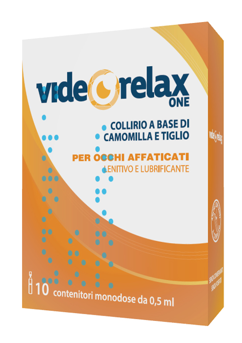 COLLIRIO VIDEORELAX ONE LENITIVO E LUBRIFICANTE OCCHI AFFATICATI 10 CONTENITORI MONODOSE 0,5 ML - Gruppofarmastore.it