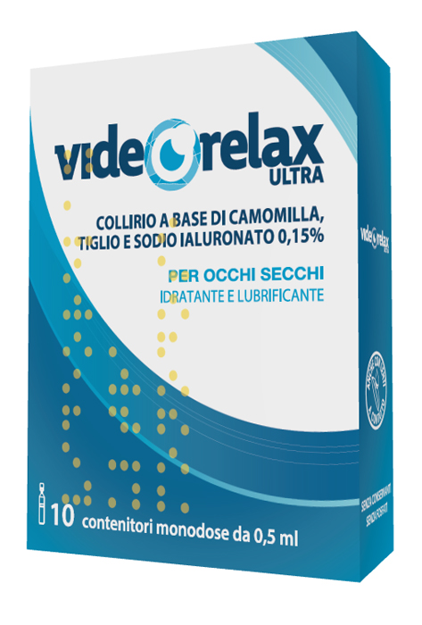 COLLIRIO IDRATANTE E LUBRIFICANTE VIDEORELAX ULTRA MONODOSE 0,5 ML 10 PEZZI - Gruppofarmastore.it