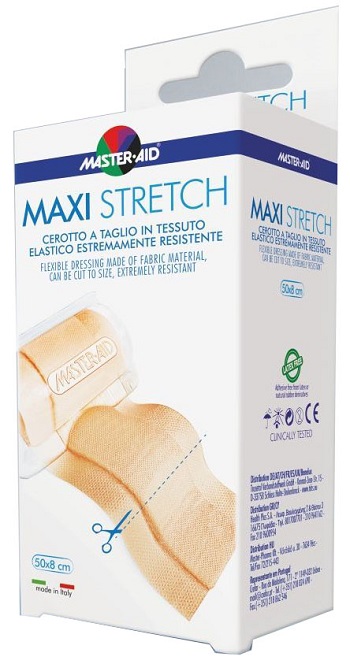 MASTER-AID STRETCH CEROTTO A TAGLIO IN TESSUTO ELASTICO RESISTENTE 50 X 8 CM - Gruppofarmastore.it