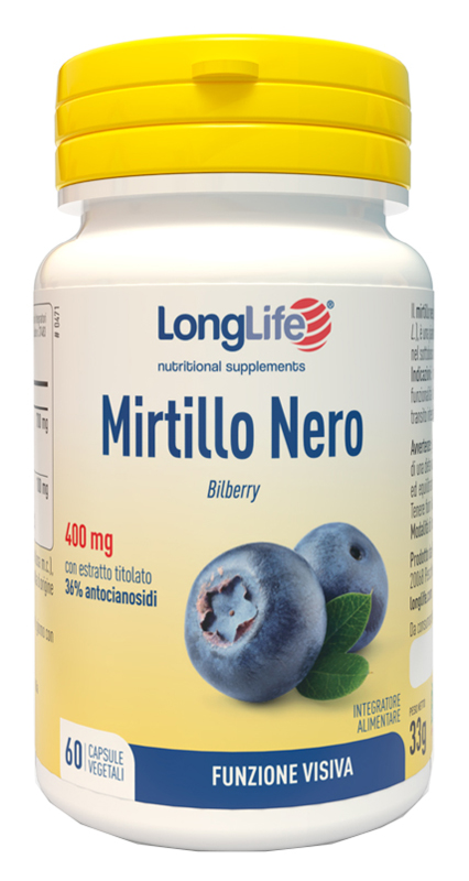 LONGLIFE MIRTILLO NERO 60 CAPSULE VEGETALI - Gruppofarmastore.it