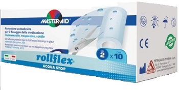 CEROTTO IMPERMEABILE PER FISSAGGIO MEDICAZIONI MASTER-AID ROLLFLEX A-STOP M 10X10 CM - Gruppofarmastore.it