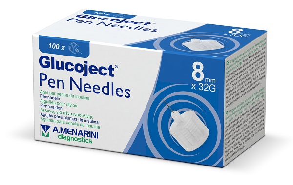 AGO PER PENNA DA INSULINA GLUCOJECT 8 MM GAUGE 32 100 PEZZI - Gruppofarmastore.it