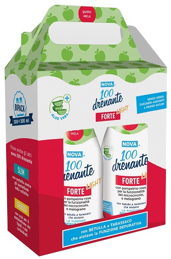 NOVA100 DRENANTE FORTE LIGHT CON ALOE 300+300 ML - Gruppofarmastore.it