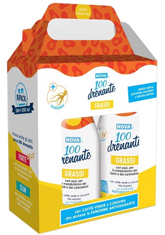 NOVA100 DRENANTE GRASSI CON GINSENG 300+300 ML - Gruppofarmastore.it