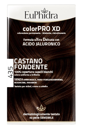 EUPHIDRA COLORPRO XD 435 CASTANO FONDENTE GEL COLORANTE CAPELLI IN FLACONE + ATTIVANTE + BALSAMO + GUANTI - Gruppofarmastore.it