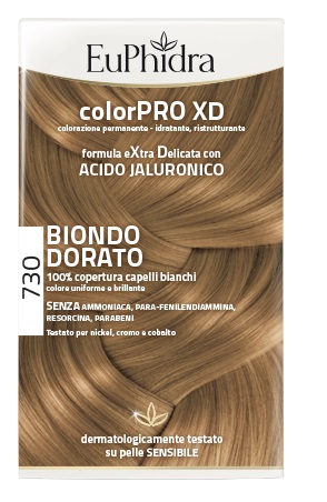 EUPHIDRA COLORPRO XD 730 BIONDO DORATO GEL COLORANTE CAPELLI IN FLACONE + ATTIVANTE + BALSAMO + GUANTI - Gruppofarmastore.it