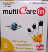 TEST TRIGLICERIDI MULTICARE IN STRISCE CON ASPIRAZIONE CAPIILLARE 5 PEZZI - Gruppofarmastore.it