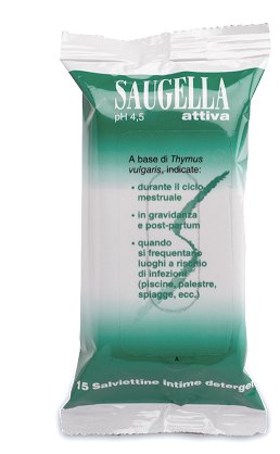 SAUGELLA ATTIVA SALVIETTINE 15 BUSTINE - Gruppofarmastore.it