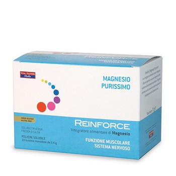 REINFORCE MAGNESIO PURISSIMO 30 BUSTE DI POLVERE SOLUBILE - Gruppofarmastore.it