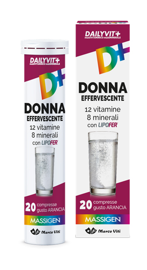 DAILYVIT+ MULTIVITAMINICO E MULTIMINERALE DONNA EFFERVESCENTE 20 COMPRESSE - Gruppofarmastore.it