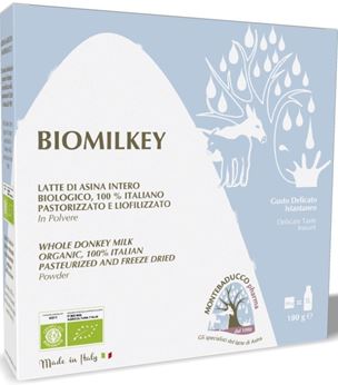 BIOMILKEY LATTE DI ASINA PASTORIZZATO E LIOFILIZZATO BIOLOGICO 100% ITALIANO 100 G - Gruppofarmastore.it